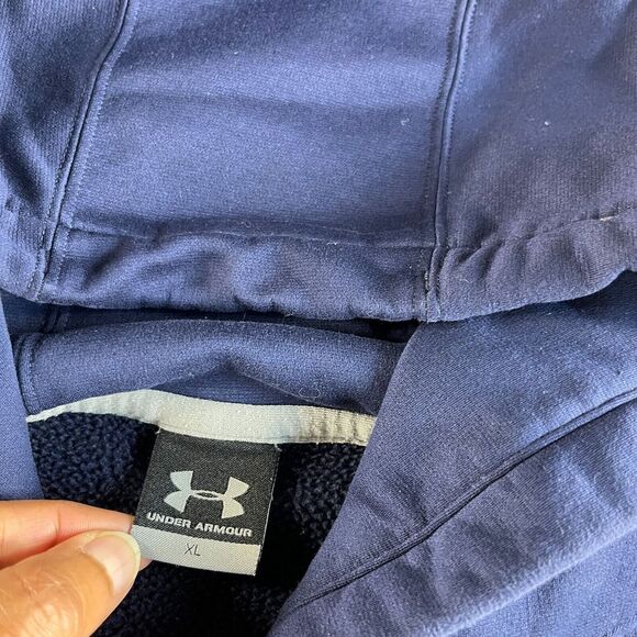 Under‎ Armour Sweater Mens Extra Large Blue Hoodie Sweatshirt Casual Outdoor - Picture 6 of 14